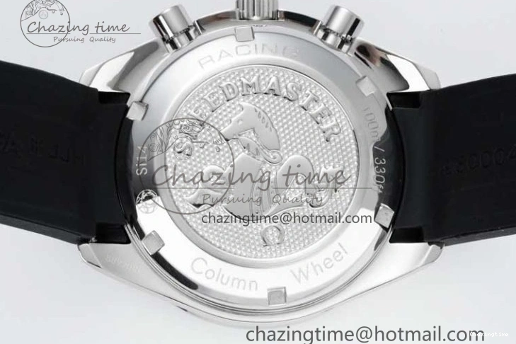 1227 SportInspired Speedmaster Racing Master SS HKF Best Edition Blue Black Dial on Black Rubber Strap A 7817